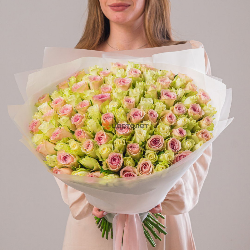 Букет из 101 розы 40 см